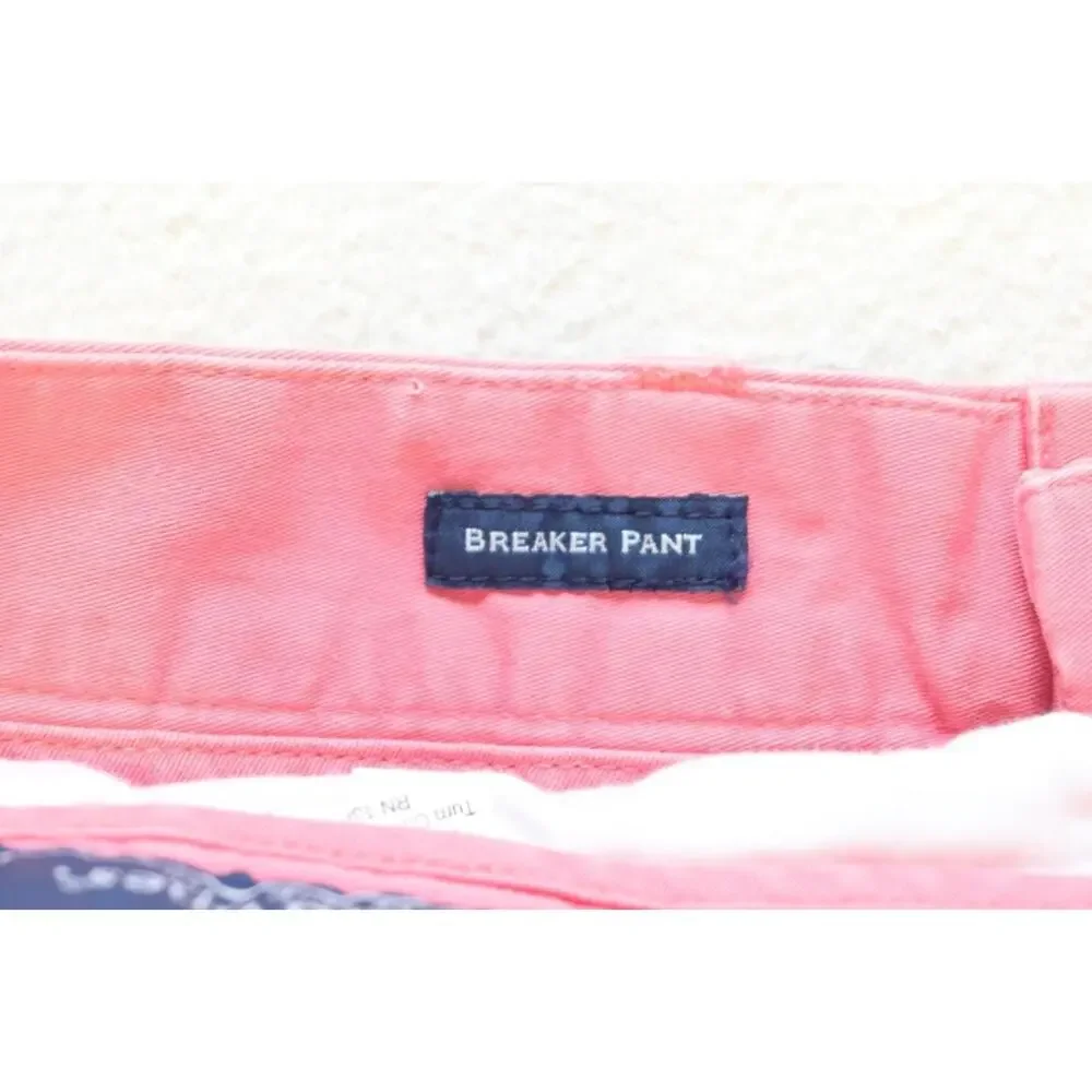 Vineyard Vines Khaki Chino Breaker Pants Stretch Pink Flat Mens Sz‎ 32 x 32